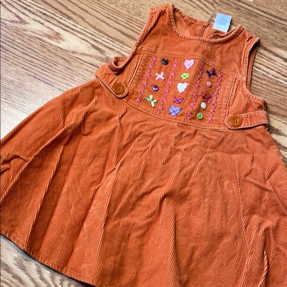 ❤️5/$13 orange corduroy jumper dress